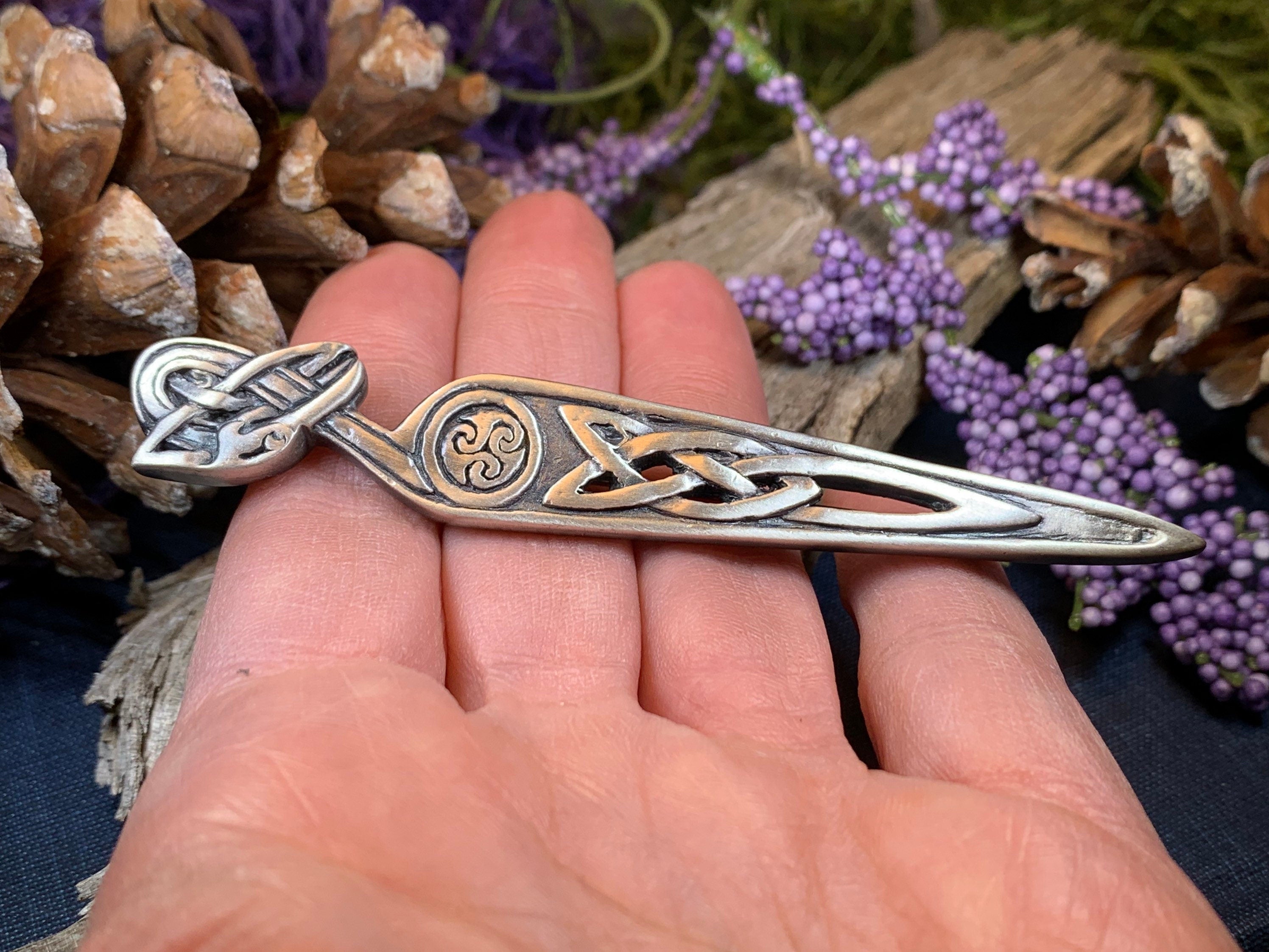 Celtic Raven Triskele Kilt Pin