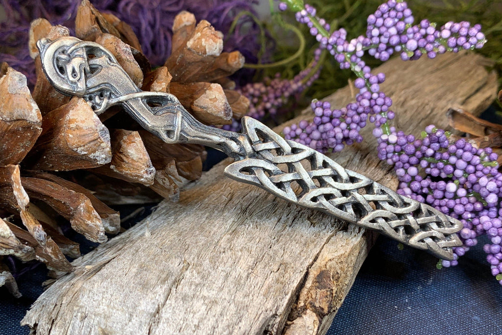 Celtic Wolf Kilt Pin