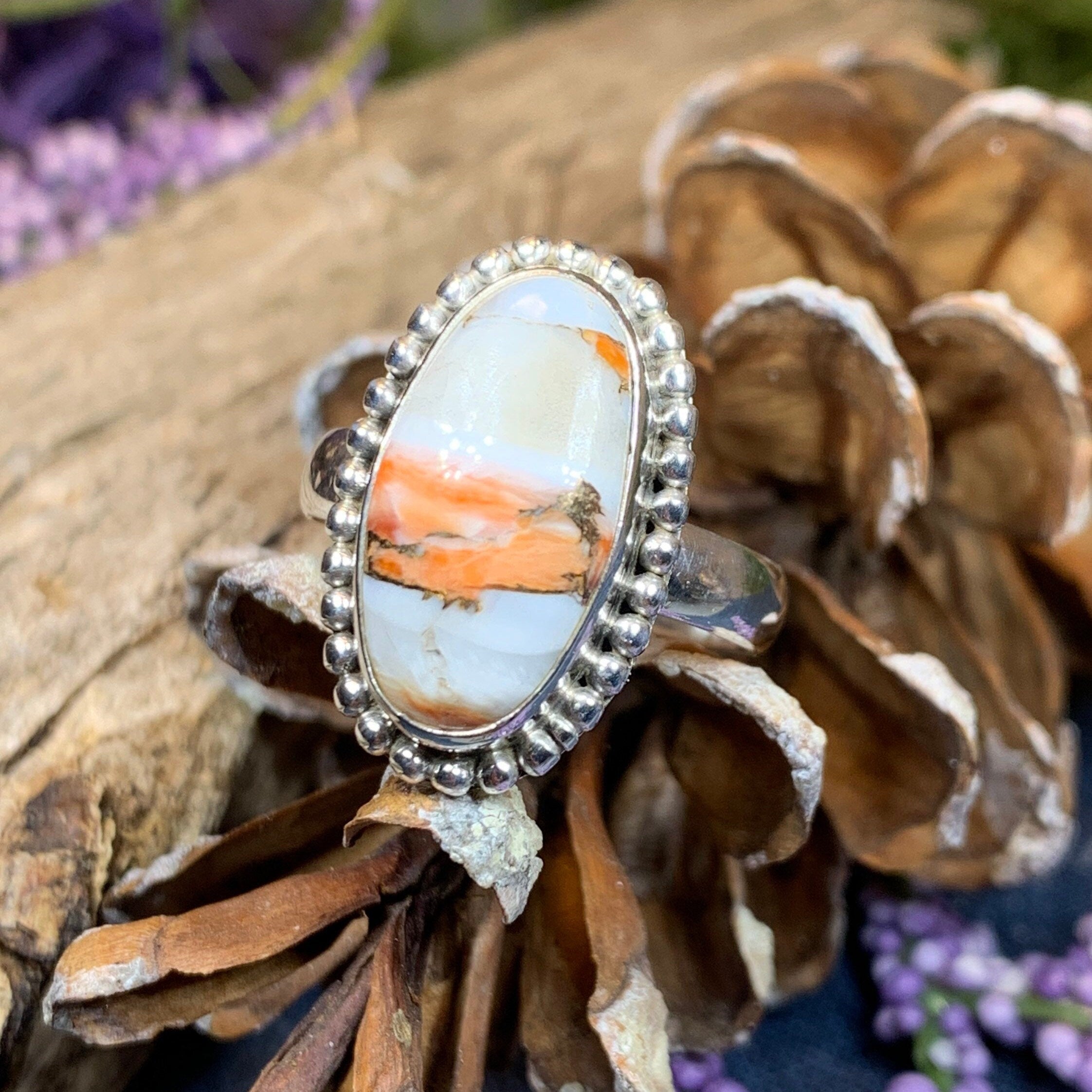 Romelle Spiny Oyster Turquoise Ring