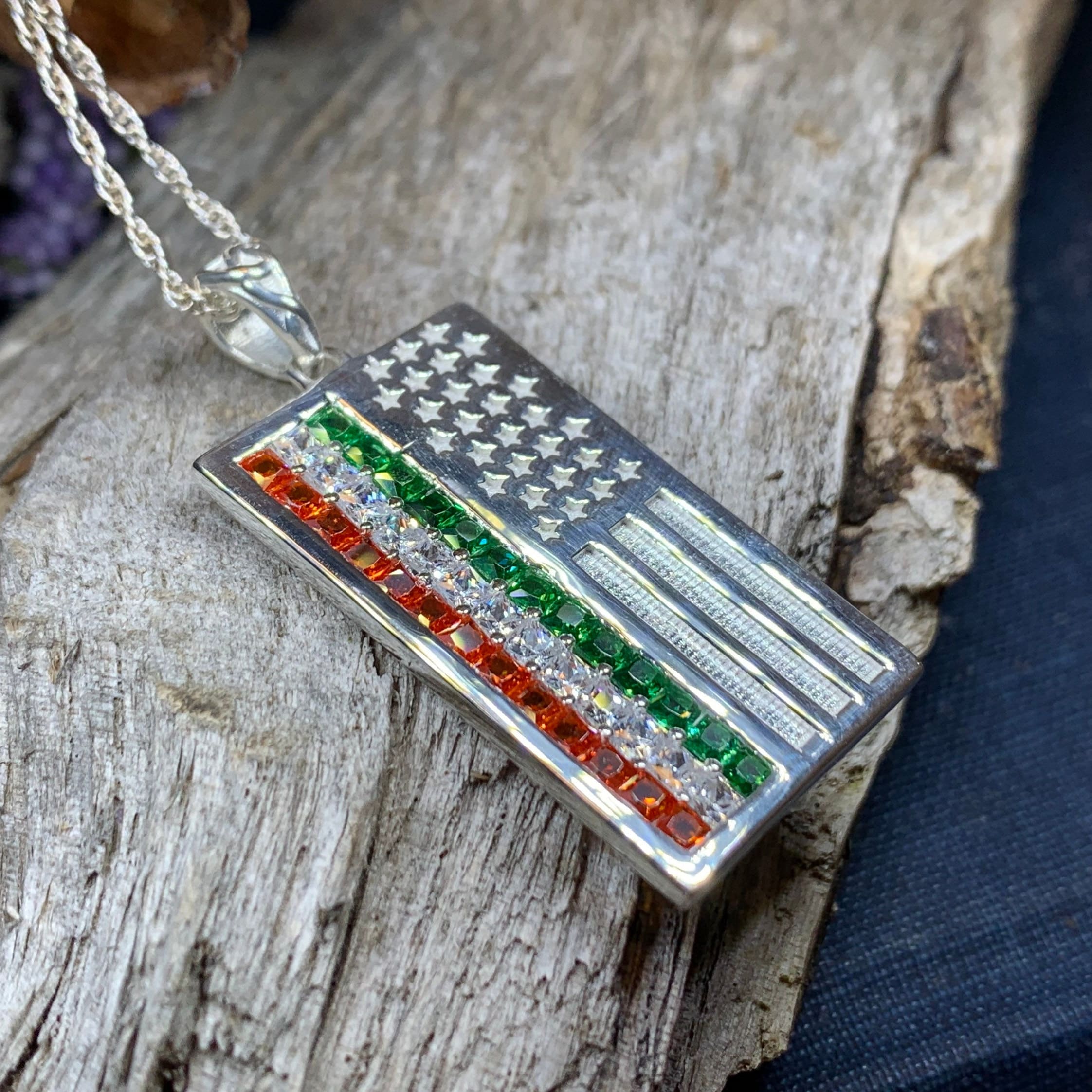 Irish-American Flag Pendant
