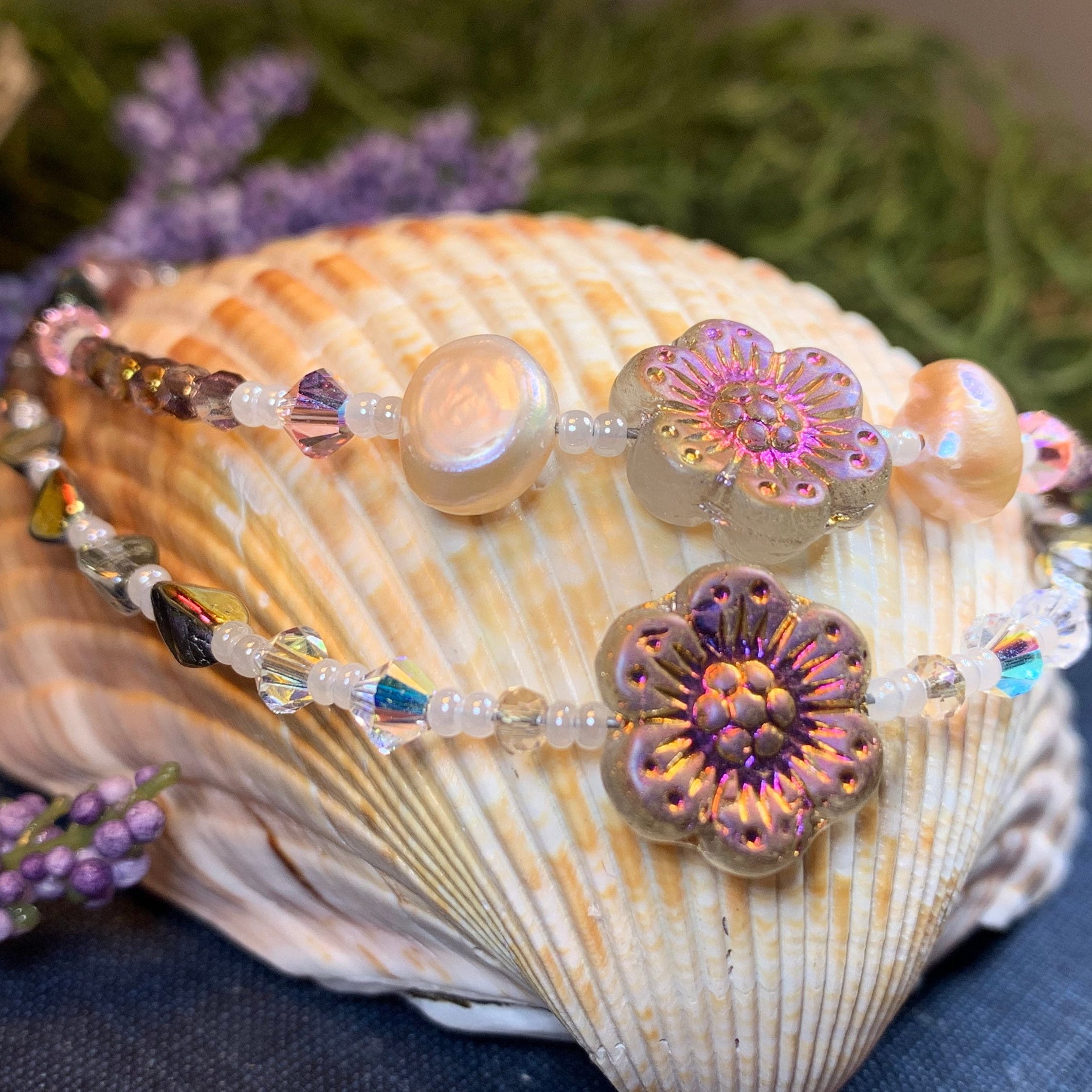 Sunset Flower Ankle Bracelet