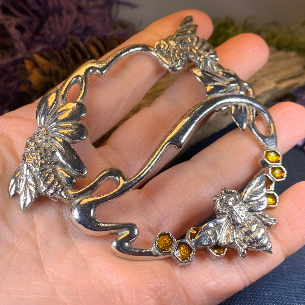 Bee & Honeycomb Scarf Ring