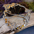 Bee & Honeycomb Scarf Ring