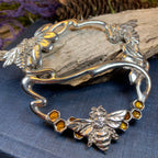 Bee & Honeycomb Scarf Ring