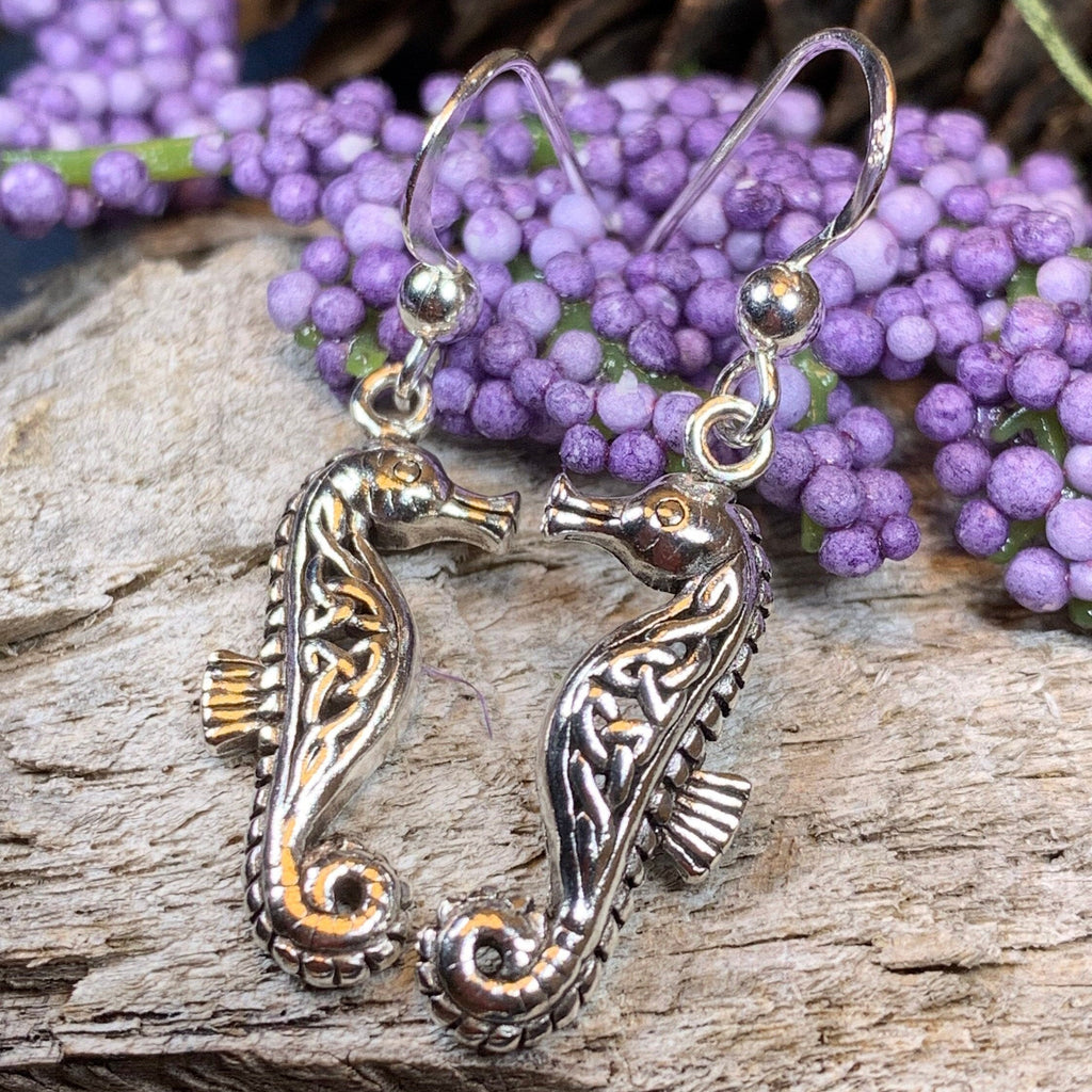 Seadrifter Celtic Seahorse Earrings