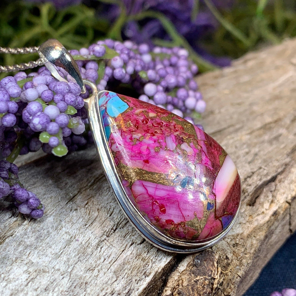 Pink Sunset Copper Turquoise Necklace