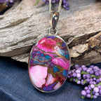 Pink Sunset Copper Turquoise Necklace