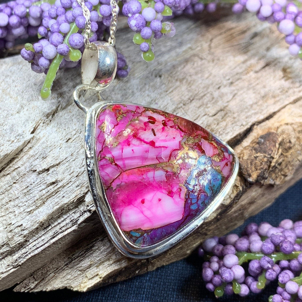 Pink Sunset Copper Turquoise Necklace