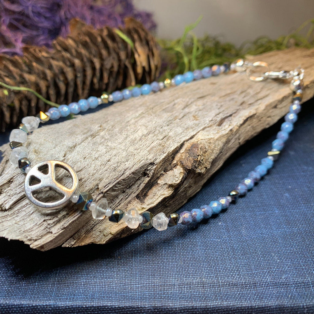 Peace Sign Ankle Bracelet