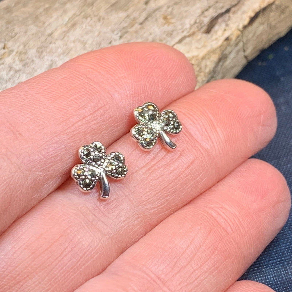 Marcasite Shamrock Earrings