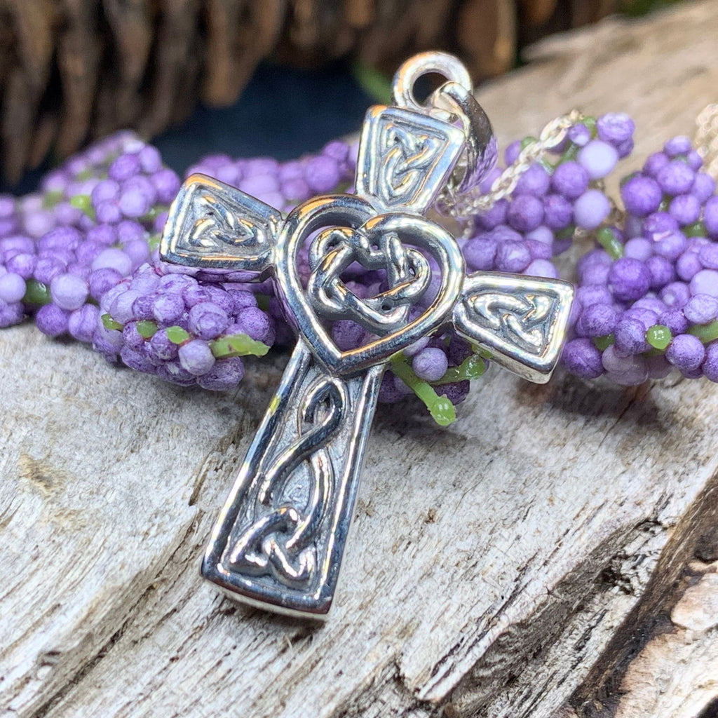 Noble Heart Celtic Cross Necklace