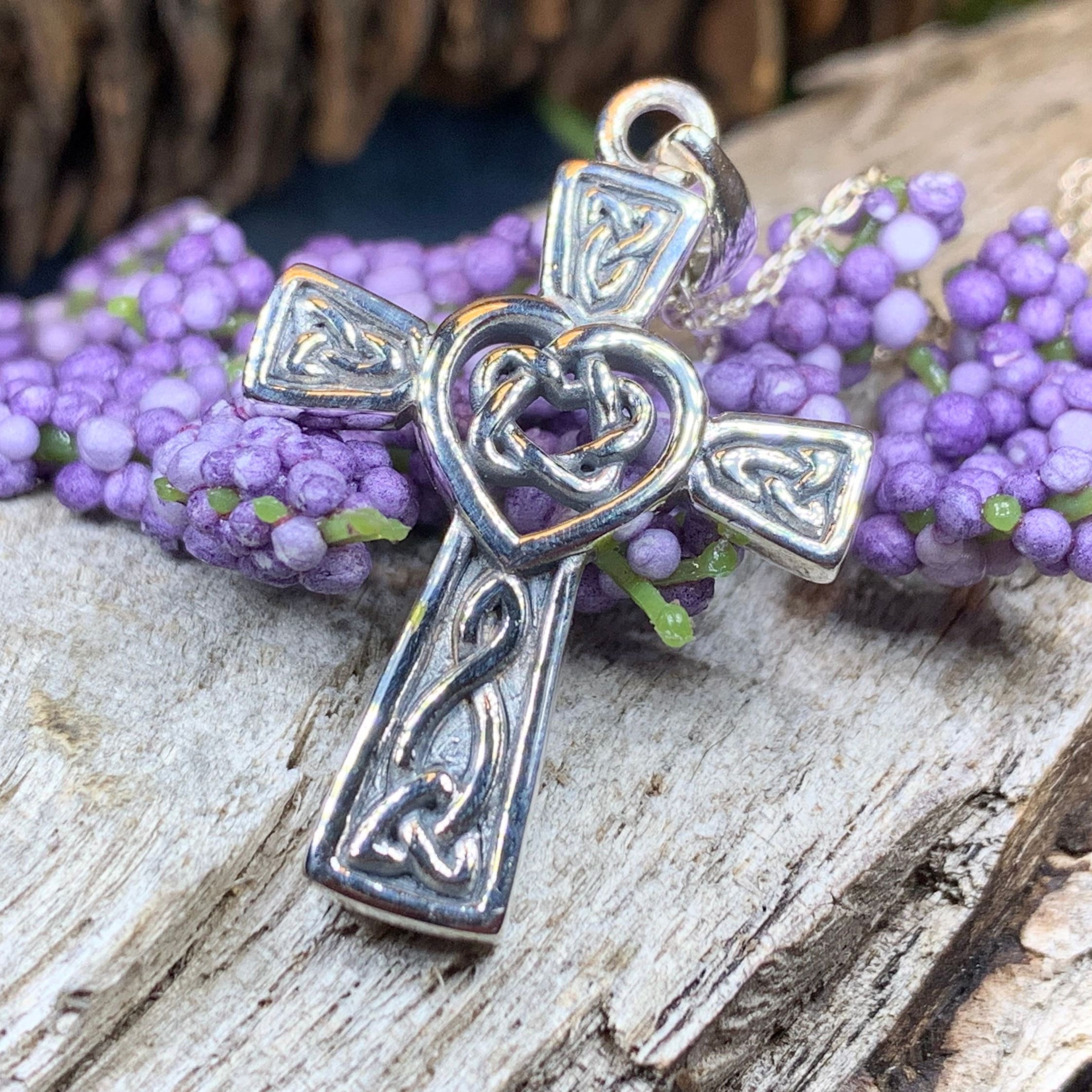 Noble Heart Celtic Cross Necklace