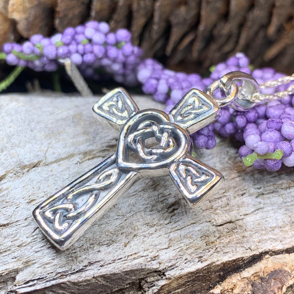 Noble Heart Celtic Cross Necklace