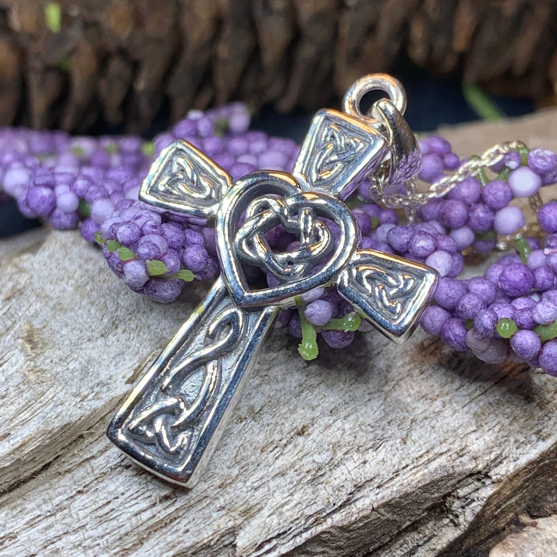 Noble Heart Celtic Cross Necklace