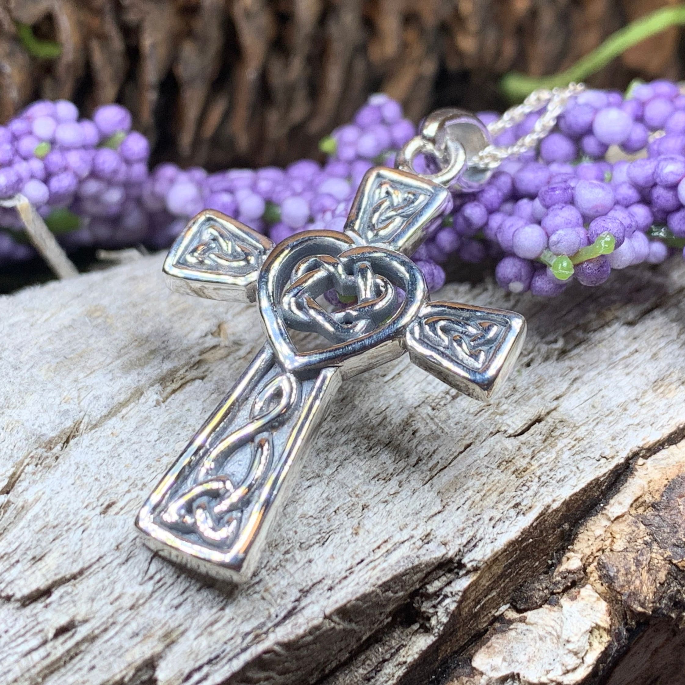 Noble Heart Celtic Cross Necklace