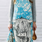Highland Cow Tartan Apron