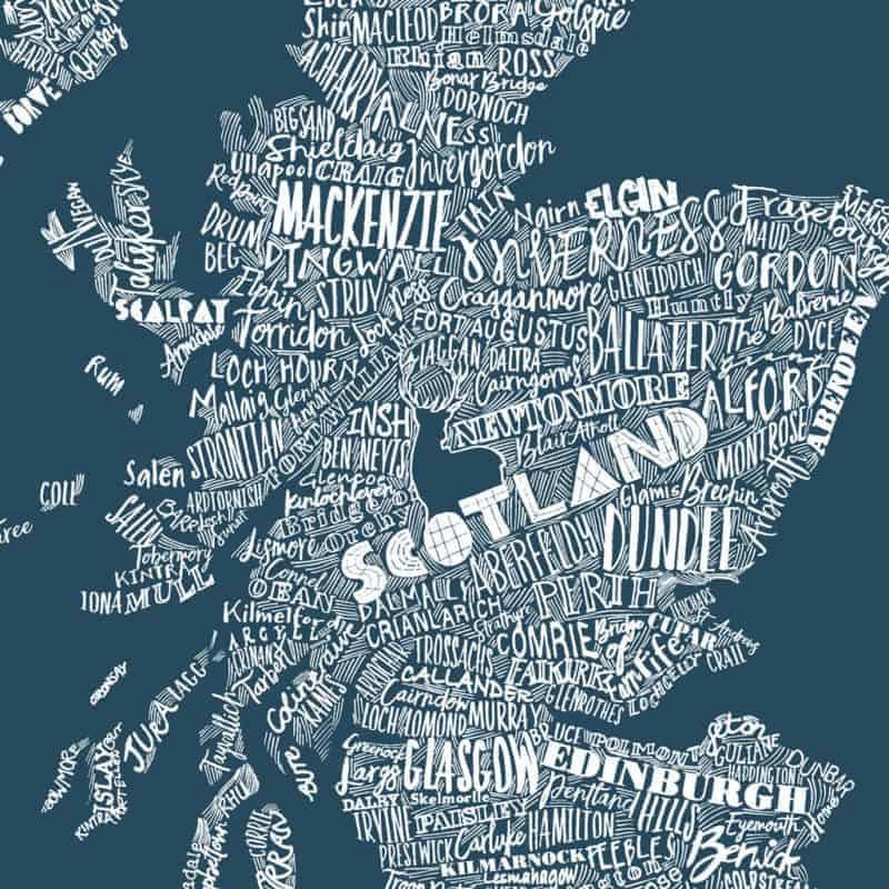 Scotland Map Apron