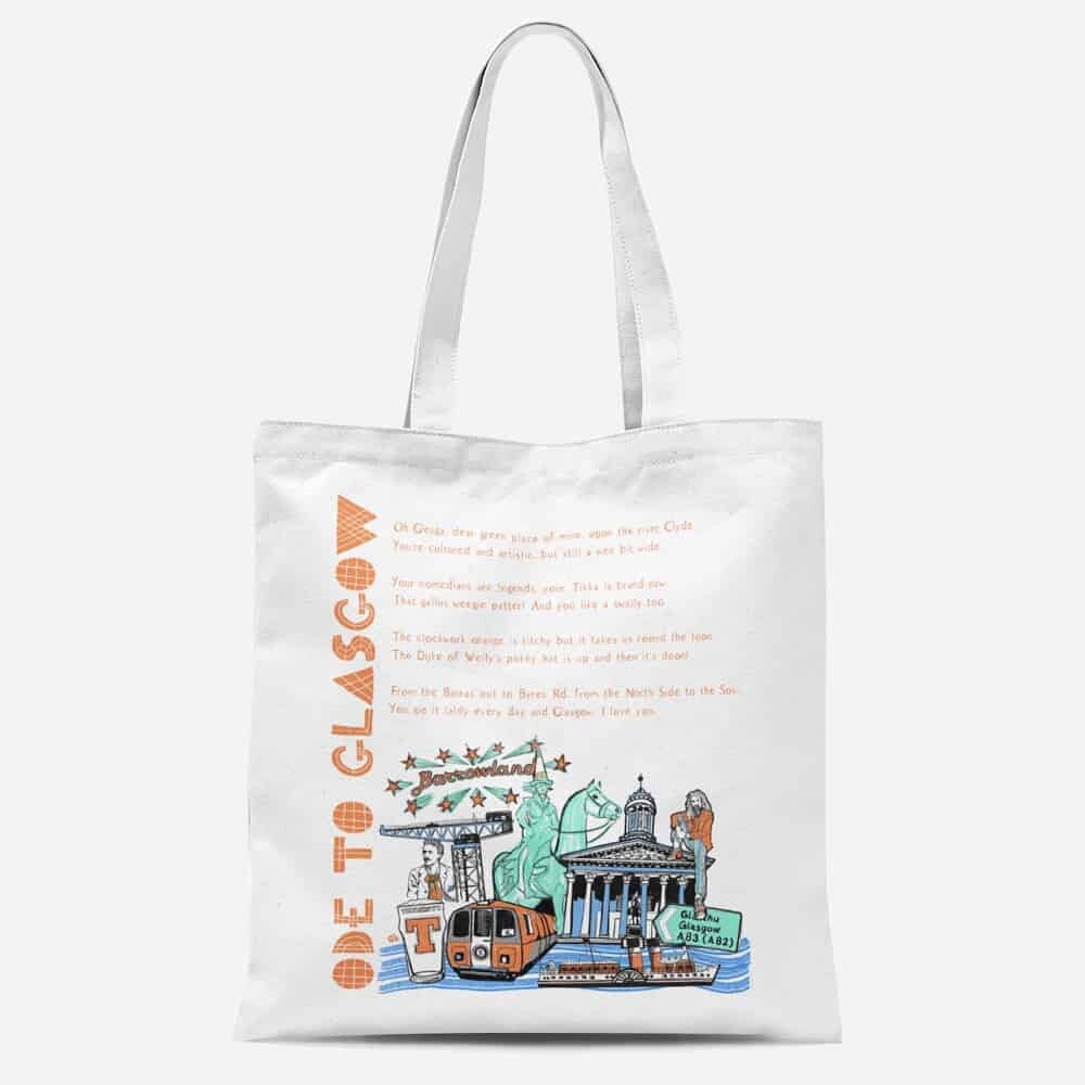 Ode to Glasgow Scottish Tote Bag