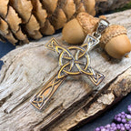 Large Four Corner Knot Celtic Cross Necklace