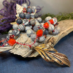 Golden Feather Long Necklace