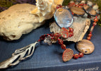Red Skies Feather Long Necklace