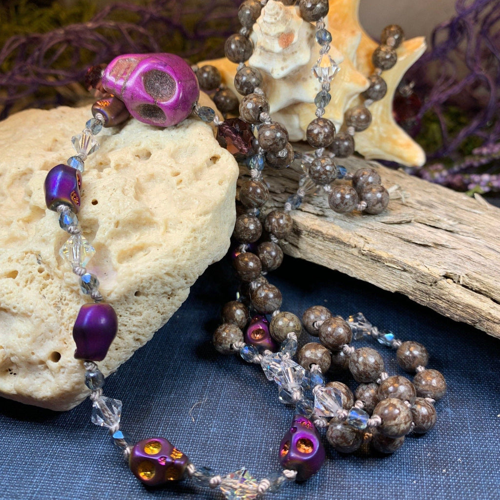 Purple Magic Long Beaded Necklace