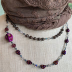 Purple Magic Long Beaded Necklace