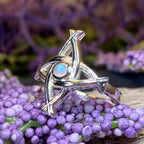 Moonstone Saint Brigid's Cross Ring