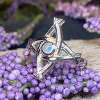 Moonstone Saint Brigid's Cross Ring