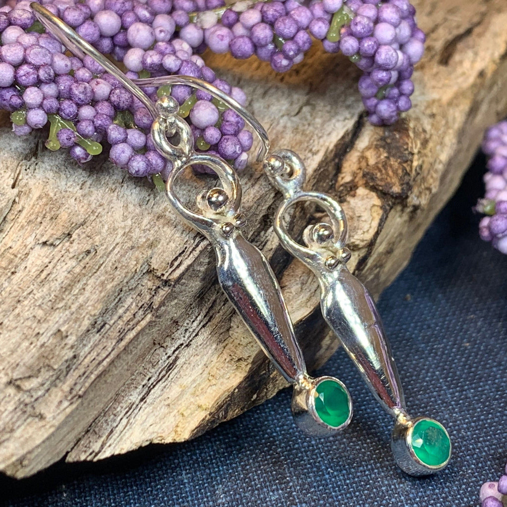 Chalcedony Goddess Earrings