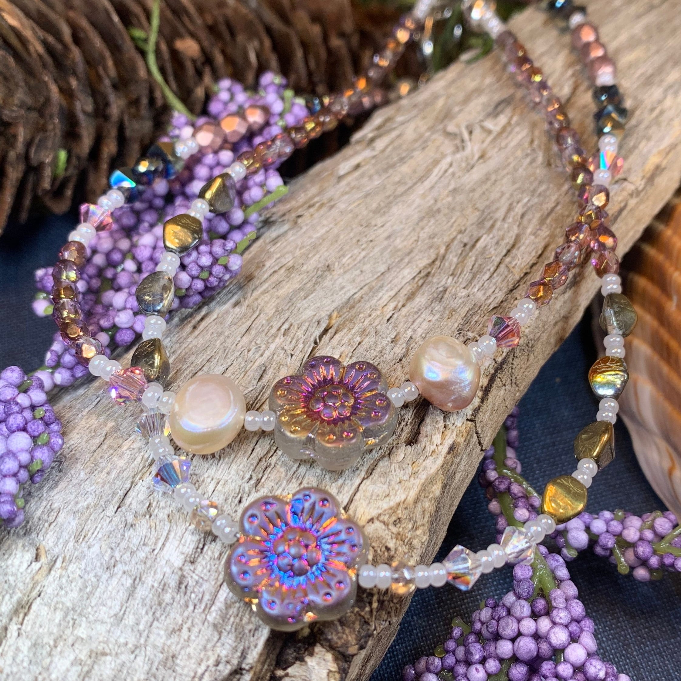 Sunset Flower Ankle Bracelet