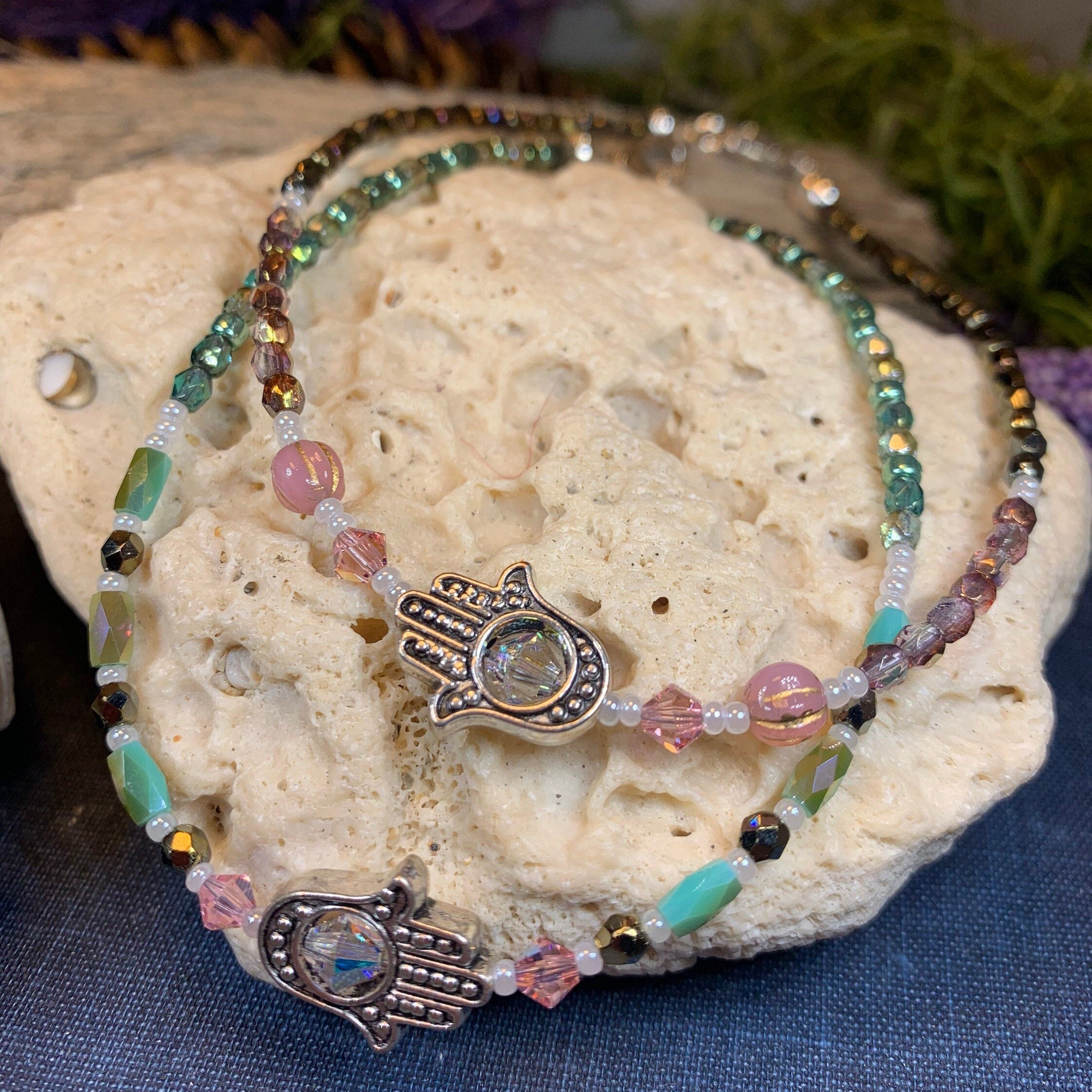 Hamsa Hand Ankle Bracelet