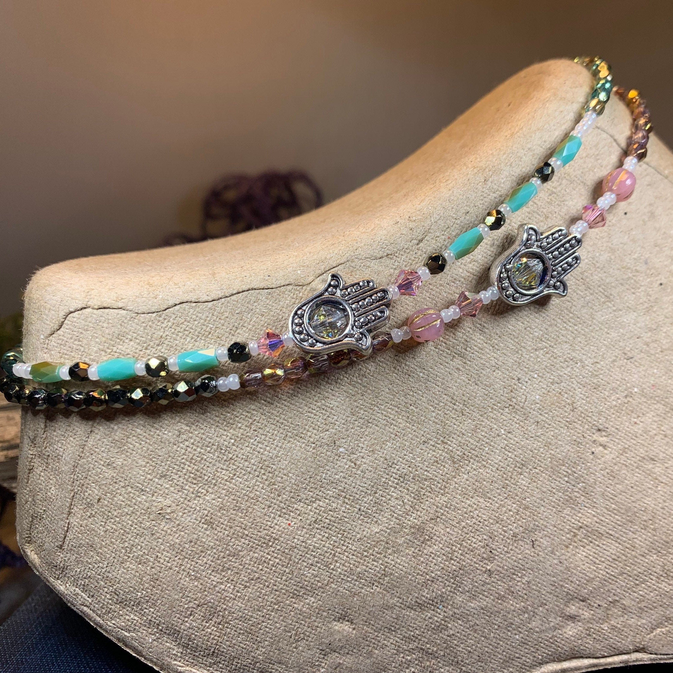 Hamsa Hand Ankle Bracelet