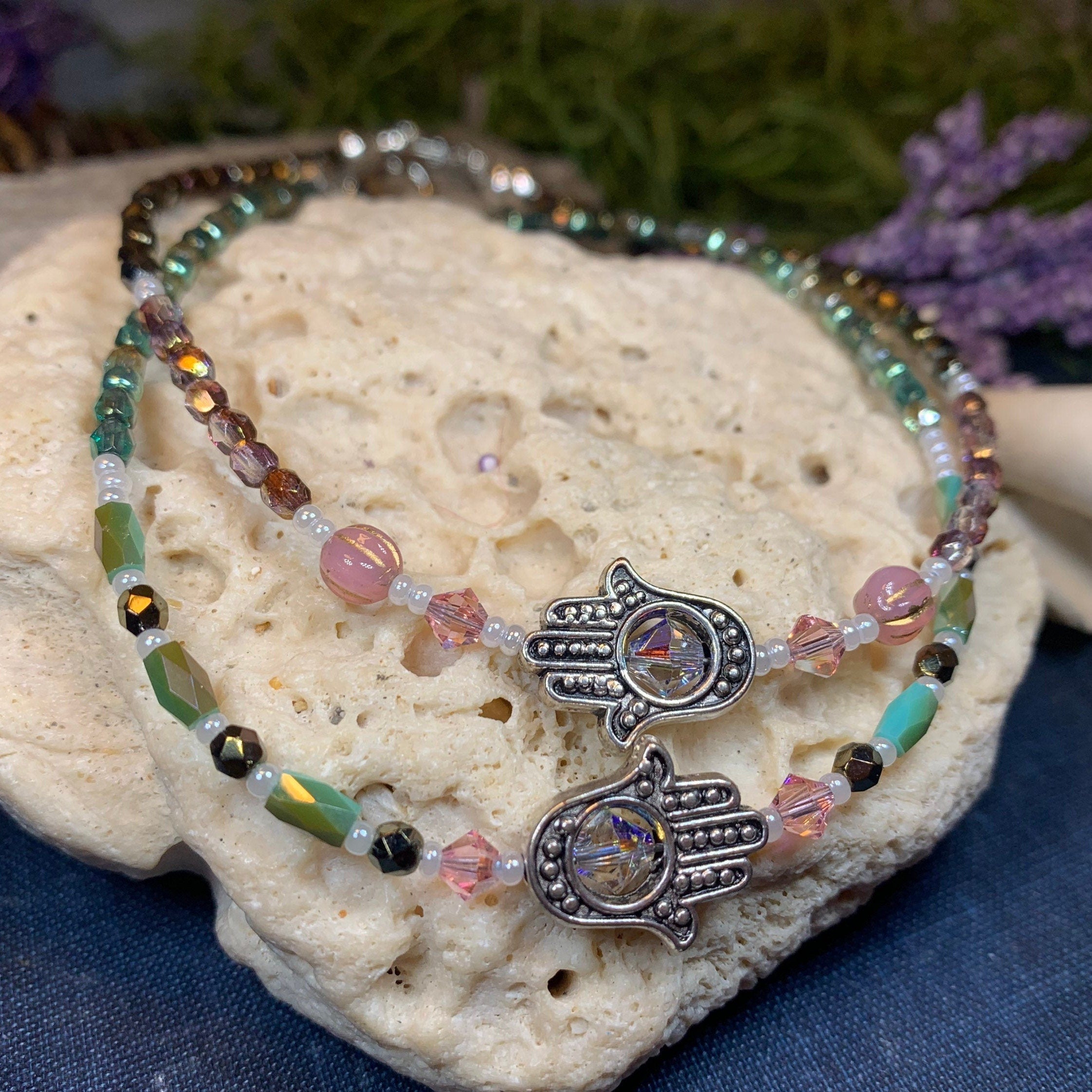 Hamsa Hand Ankle Bracelet