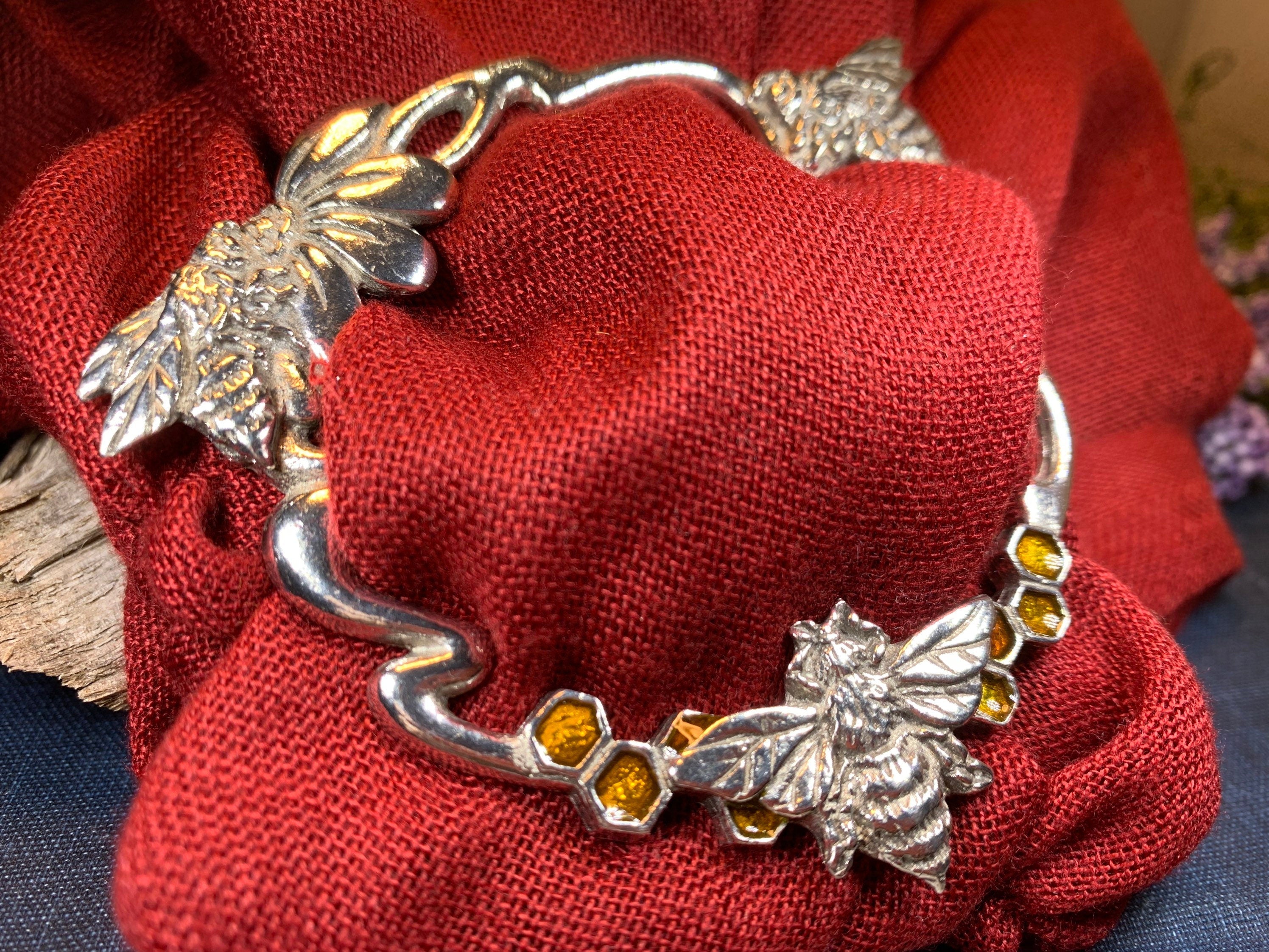 Bee & Honeycomb Scarf Ring