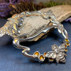 Bee & Honeycomb Scarf Ring