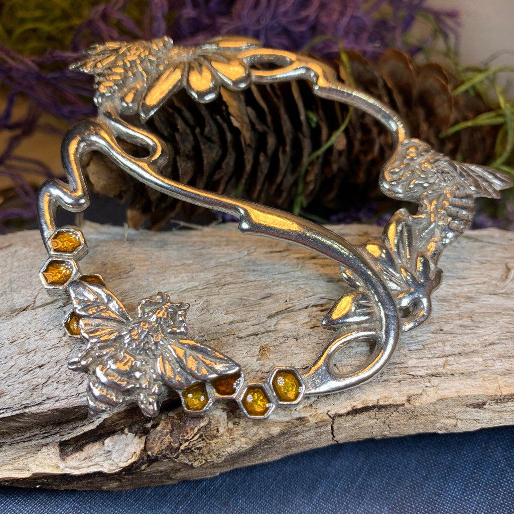 Bee & Honeycomb Scarf Ring