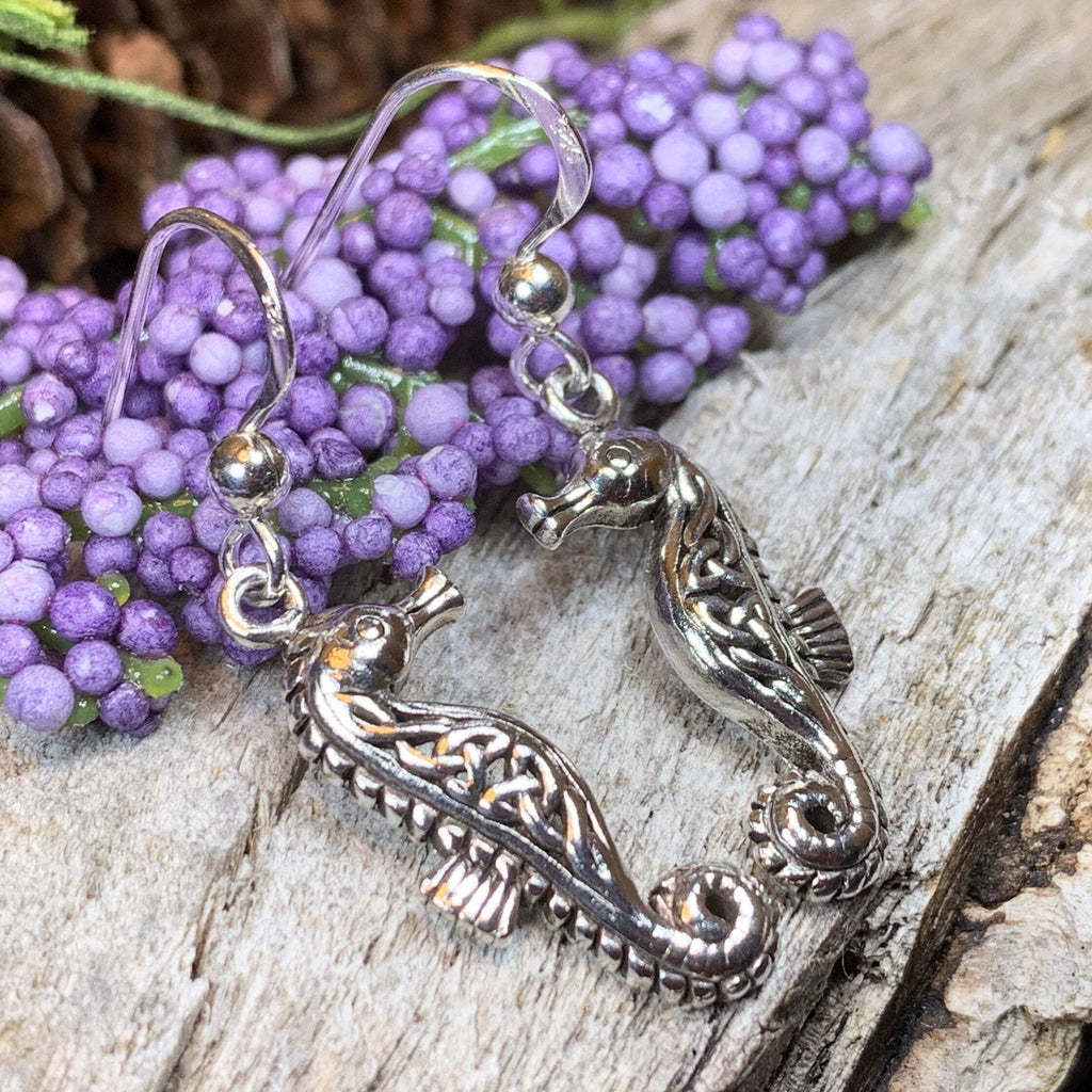 Seadrifter Celtic Seahorse Earrings