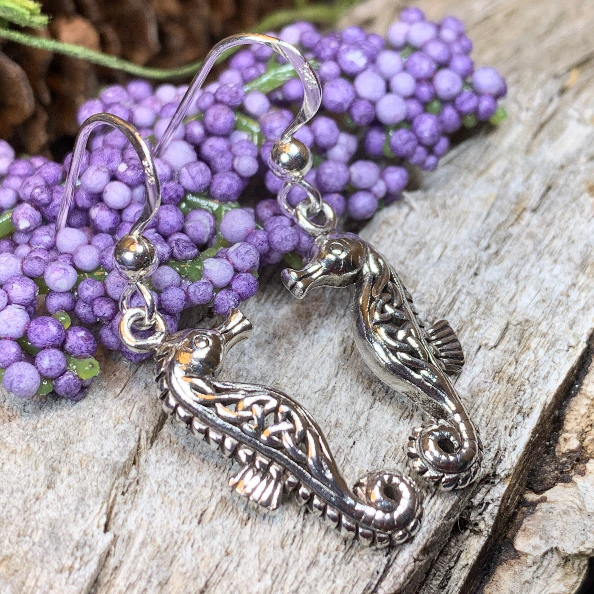 Seadrifter Celtic Seahorse Earrings