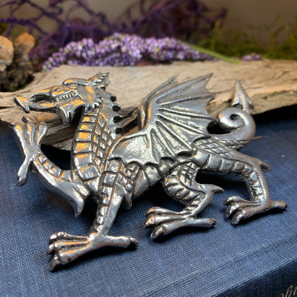 Gwynedd Welsh Dragon Brooch