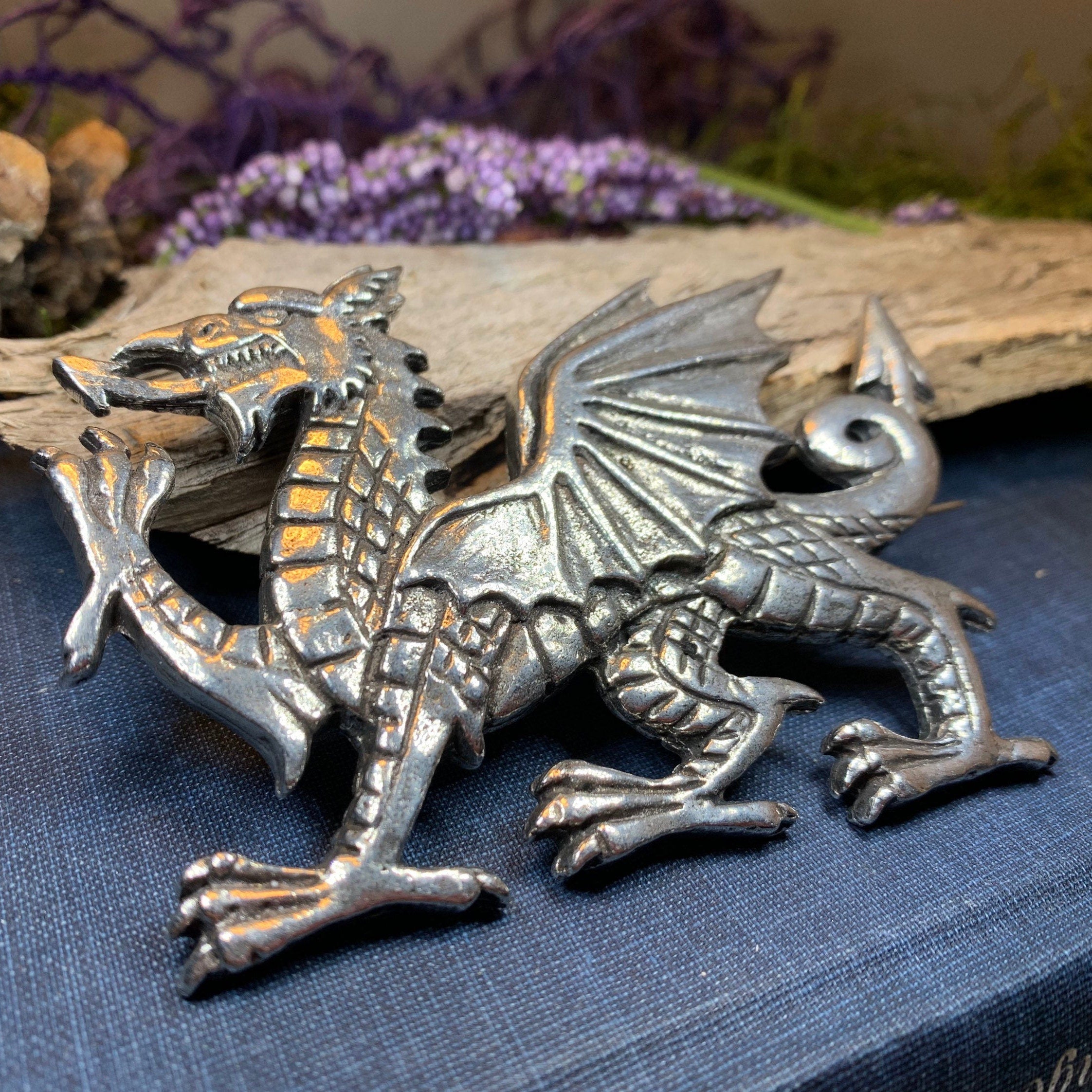Gwynedd Welsh Dragon Brooch