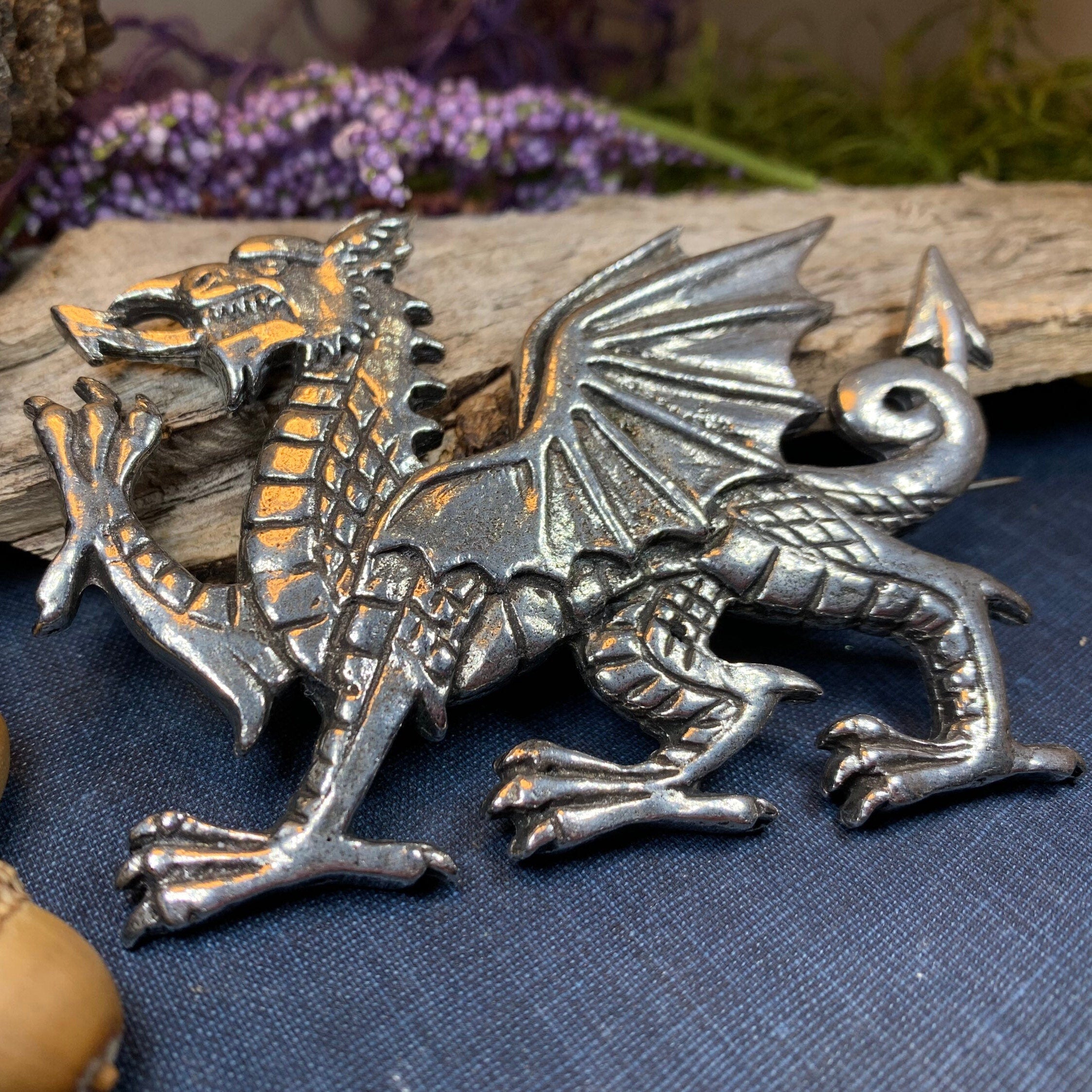 Gwynedd Welsh Dragon Brooch