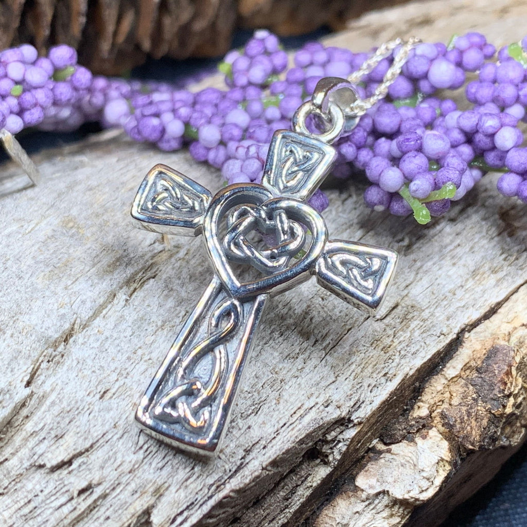 Noble Heart Celtic Cross Necklace