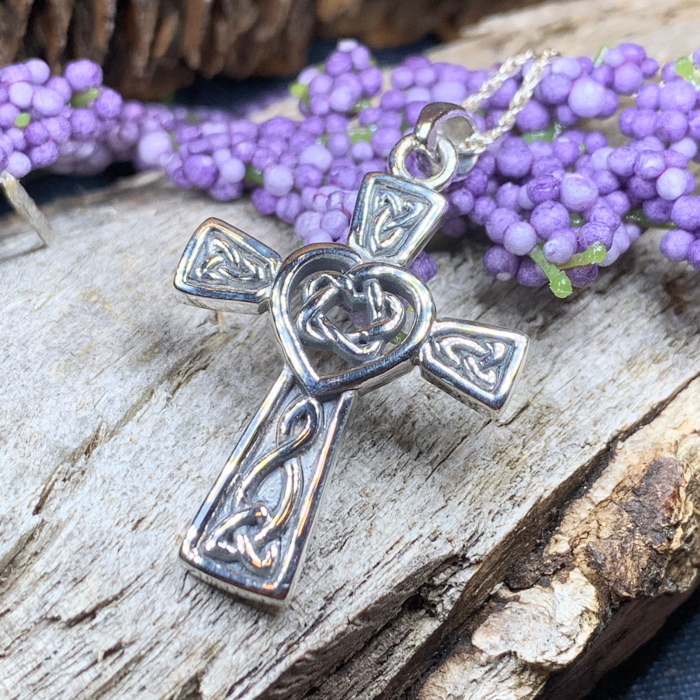 Noble Heart Celtic Cross Necklace