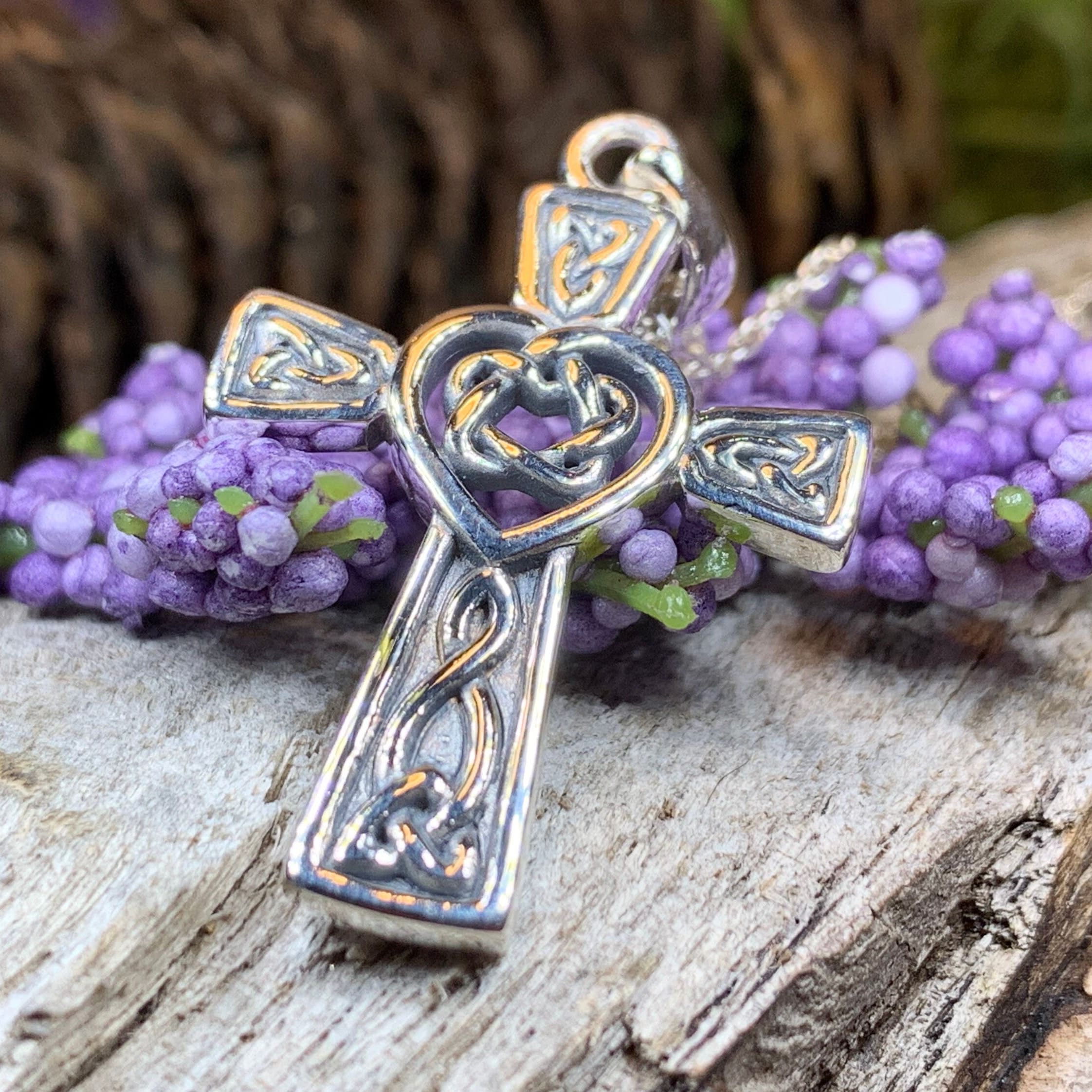 Noble Heart Celtic Cross Necklace