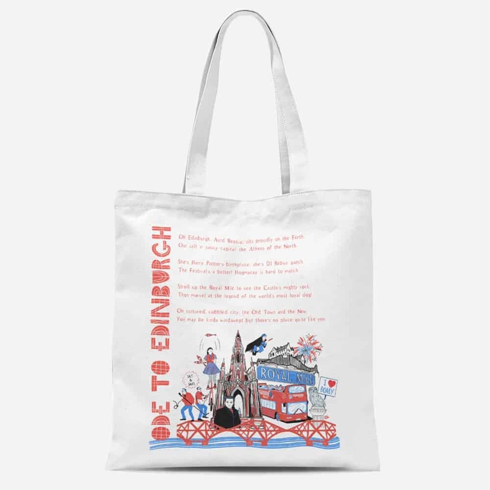 Ode to Edinburgh Scottish Tote Bag