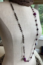 Purple Magic Long Beaded Necklace