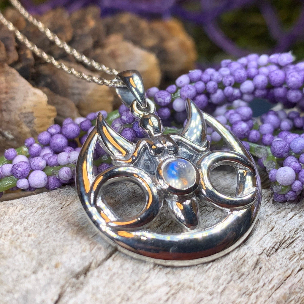 Keilia Triple Moon Goddess Necklace
