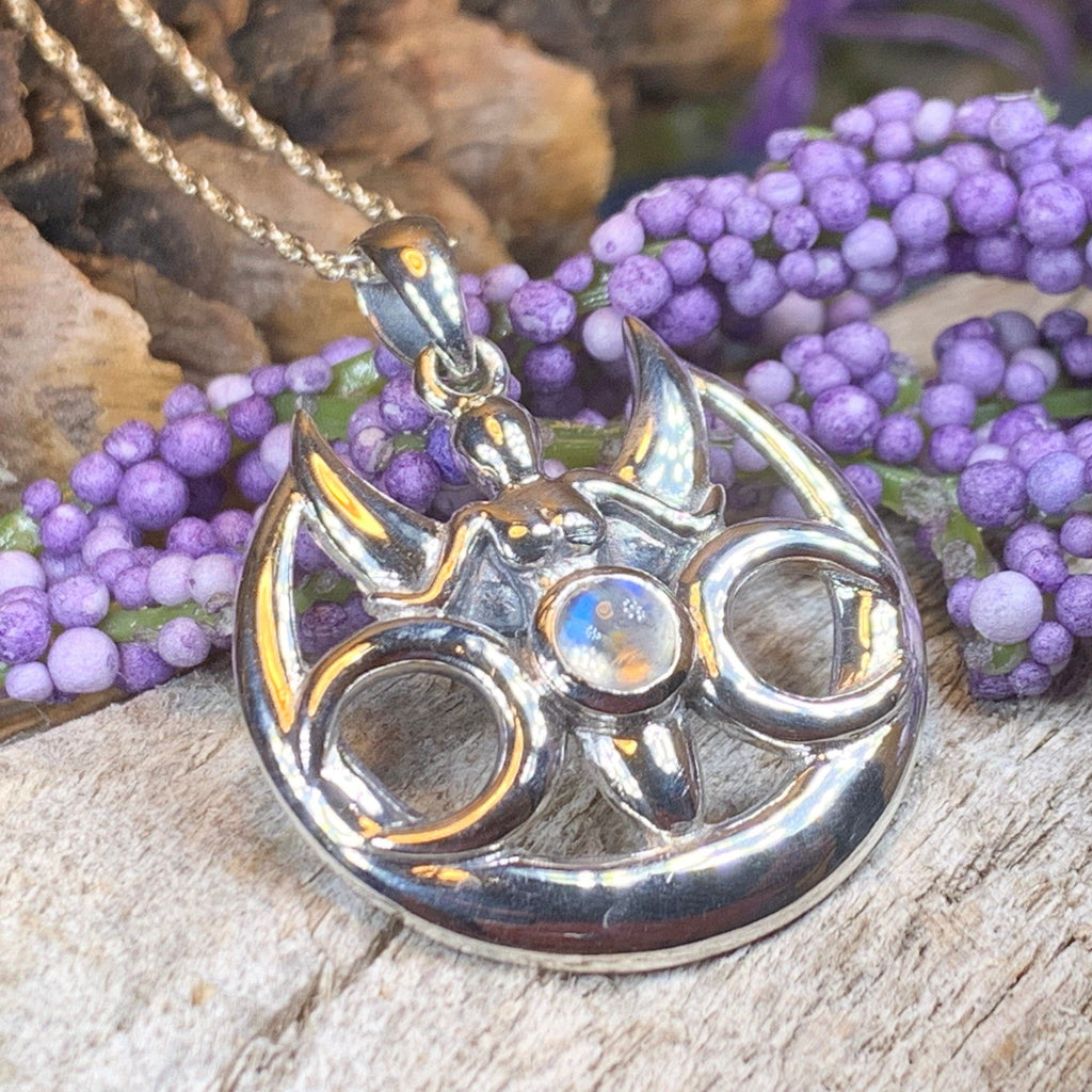 Keilia Triple Moon Goddess Necklace
