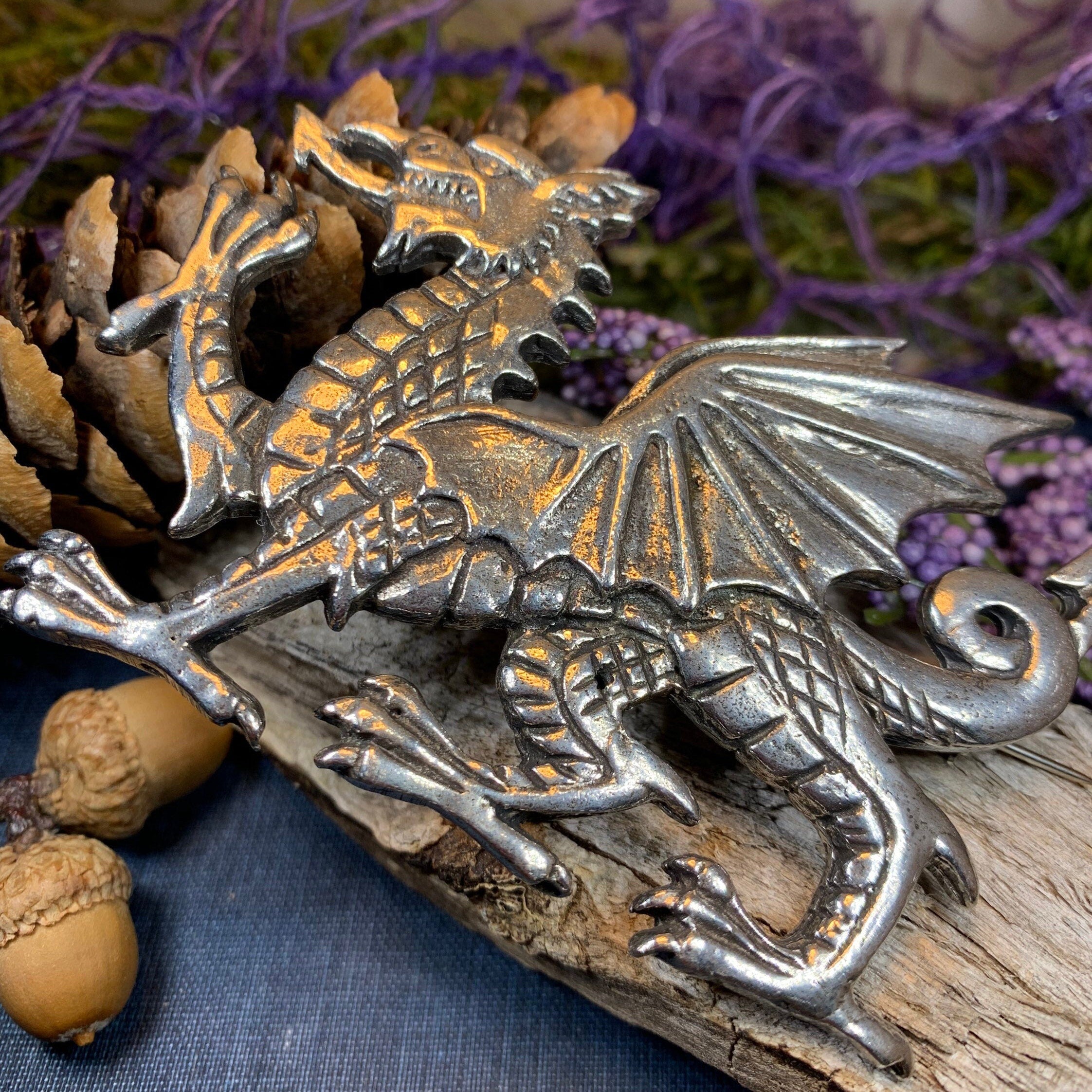 Gwynedd Welsh Dragon Brooch